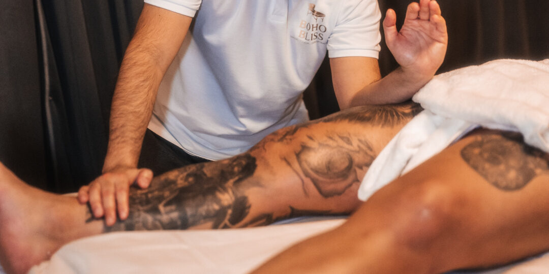 Beinmassage und Fuß